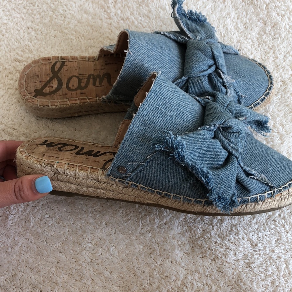 Sam Edelman Denim Slides - Picture 3 of 7